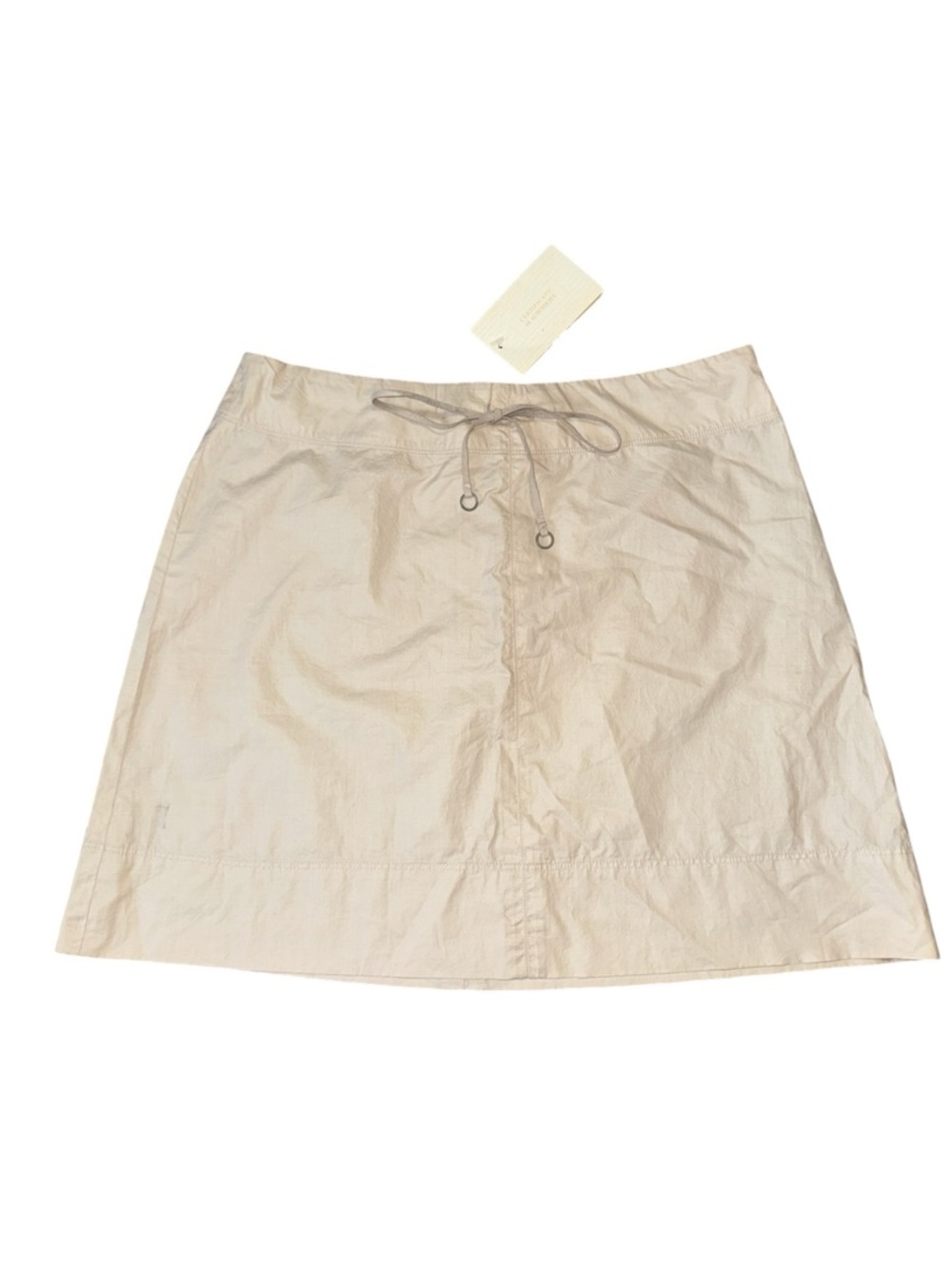 NEW Armani Exchange Y2K Beige Drawstring Waist Mini Skirt - 2